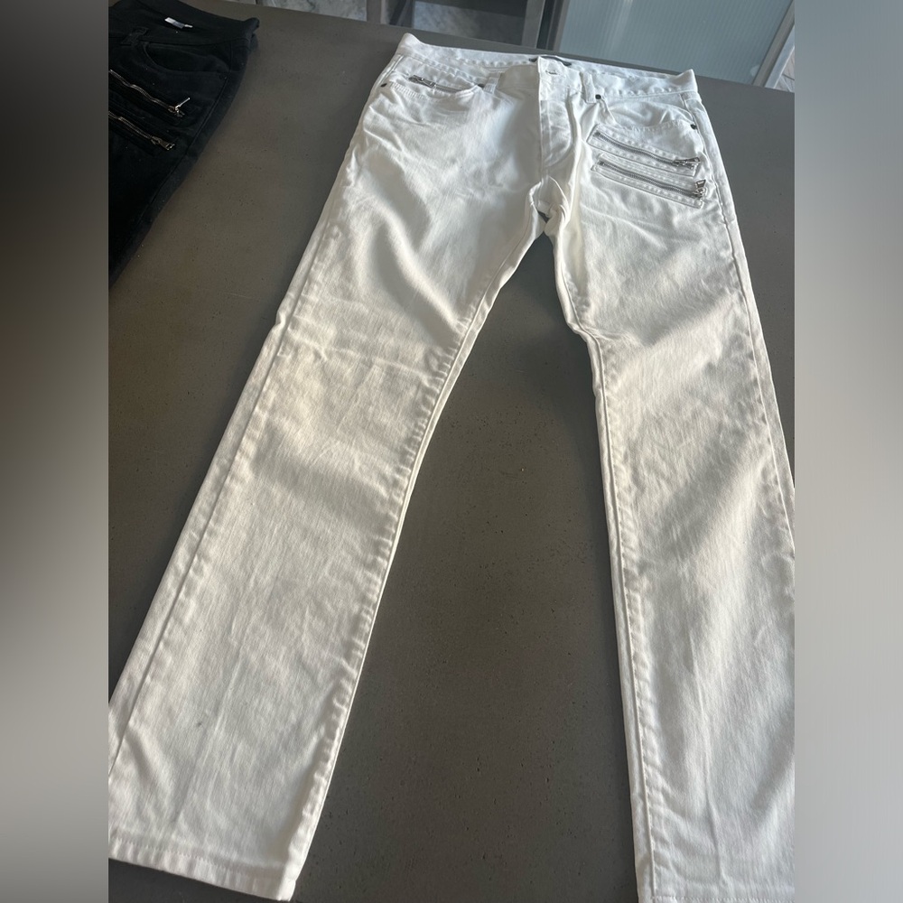 John Varvatos Crisp White Khakis
